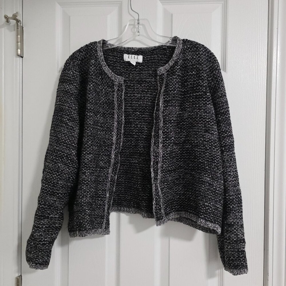 ELLE Women’s Multicolor Open Front Knit Cardigan Sweater Size XL